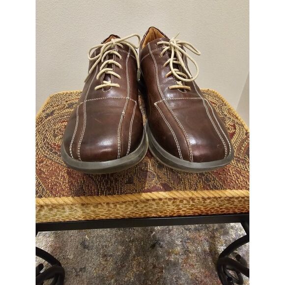 Johnston and Murphy Brown Leather Lace Up Oxfords Size 12 - Picture 2 of 8